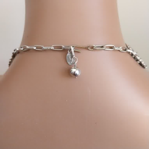 Vintage Layered Silver Multi-Row Necklace for Women - Picture 4 of 11